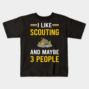 3 People Scouting Scout Scouts Kids T-Shirt